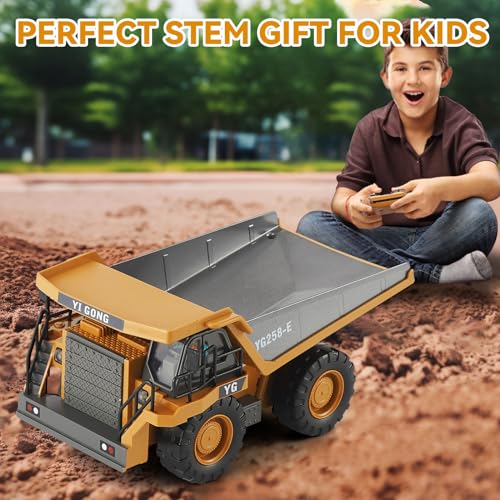 Camion-Benne Télécommandé, Véhicule de Construction RC pour Enfants