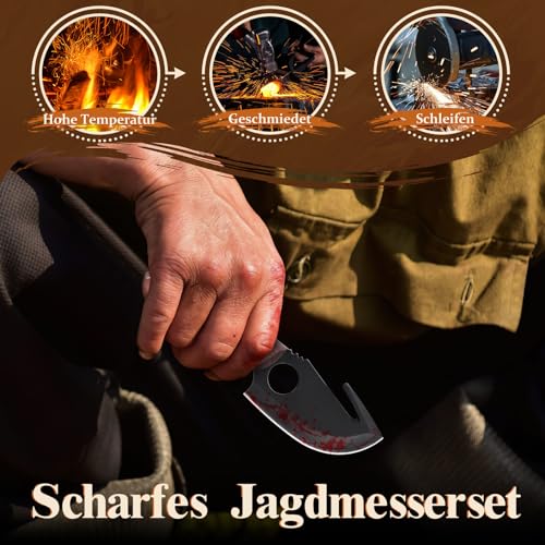 Couteau de survie, couteau de camping à lame fixe, couteau à écorcher très tranchant