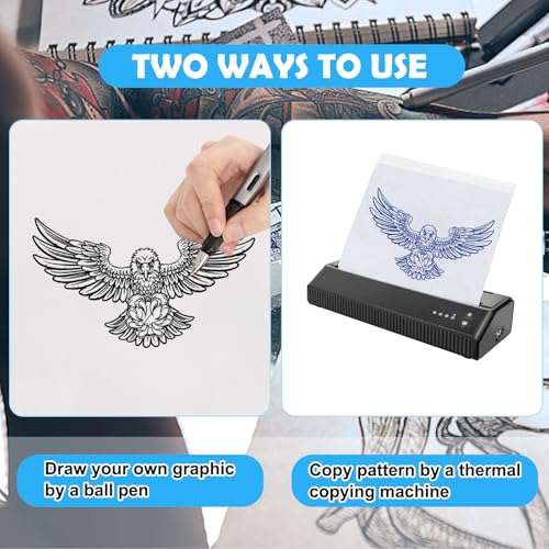 100 Feuilles Papier de Transfert de Tatouage, A4 Papier carbone