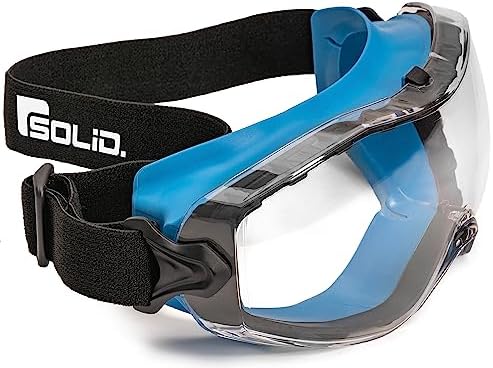 SolidWork SOLID. Lunette de protection travail parfaitement ajustées | Lunettes de protection anti-poussière avec ajustement universel | surlunettes de protection | Oculaire résistant aux rayures