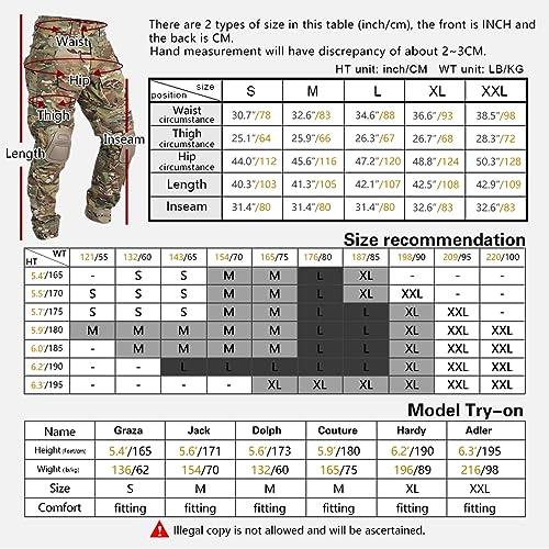 Pantalon de Combat G3 avec Genouillères militaires ou chasse