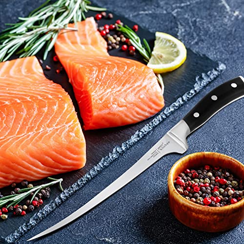 Couteau Filet Poisson - Couteau Cuisine Professionnel en Acier Inoxydable