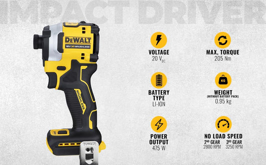 Dewalt - Visseuse à choc XR 18V Brushless (Produit seul)