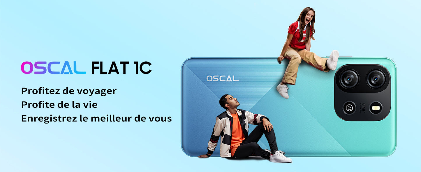 OSCAL Flat 1C Telephone Portable, 4GB+32GB