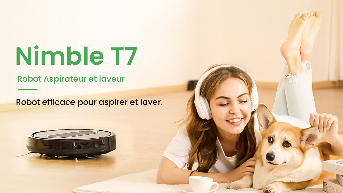 Aspirateur Robot 3000Pa, Robot Aspirateur Laveur