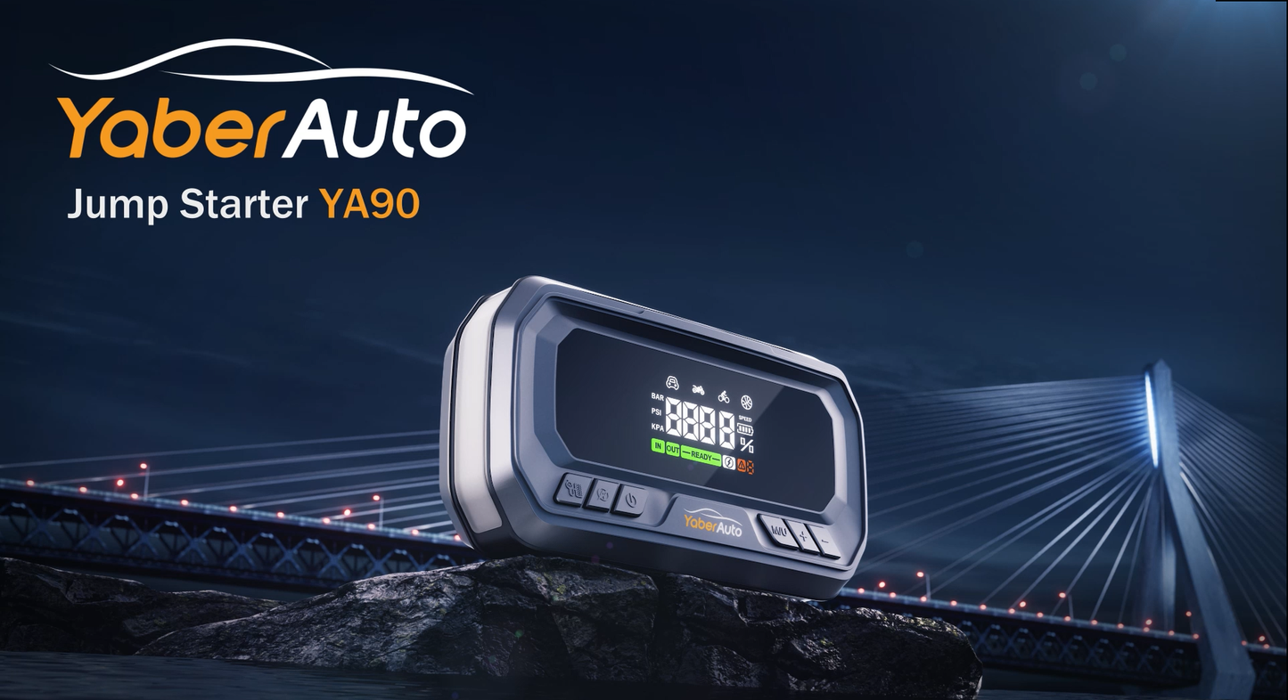 Booster Batterie Voiture avec Compresseur 6000A 26800mAh