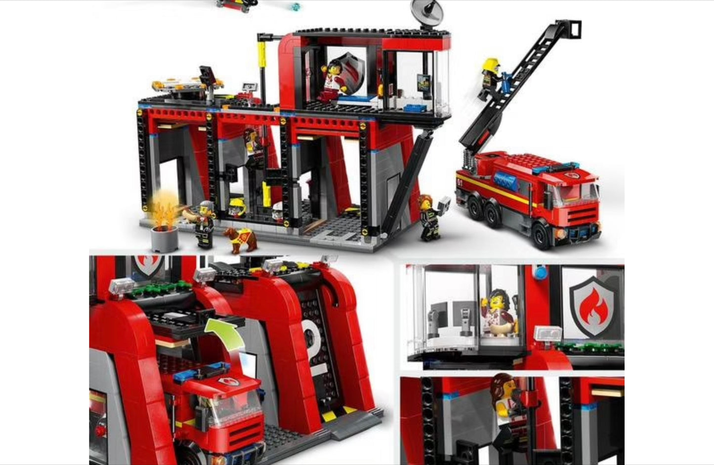 La Caserne et le Camion de Pompiers