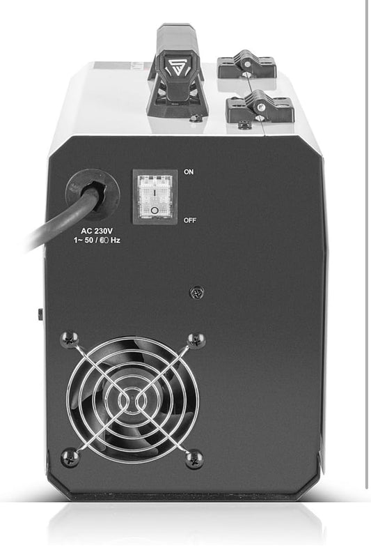 STAHLWERK Mini FLUX 120 ST Poste de soudage à fil fourré avec dévidoir synergique pour fil d'apport de 0,6 | 0,8 | 0,9 | 1,0 mm, onduleur compact avec véritable 120