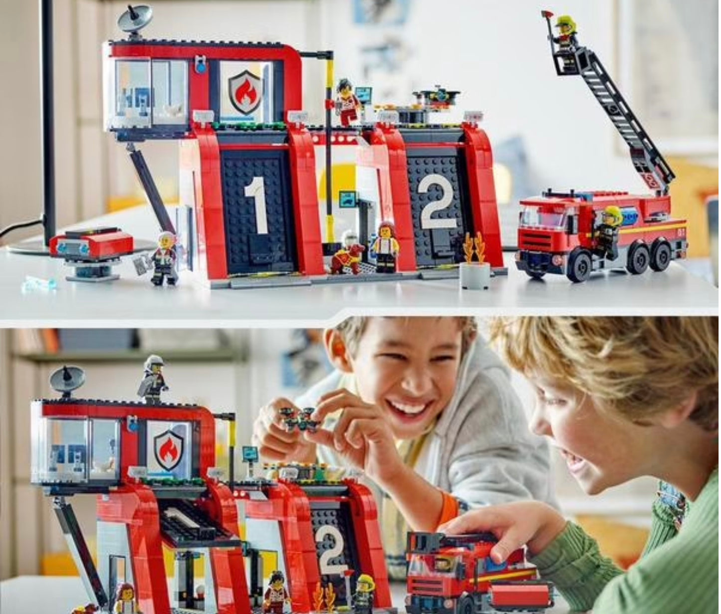 La Caserne et le Camion de Pompiers