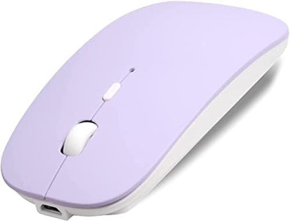 Souris Bluetooth sans fil pour ordinateur portable/Macbook/iPad/iPhone (iOS13.1.2 et versions ultérieures), rechargeable et silencieuse, mini souris