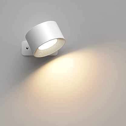 2 lampes mural led sans fil 360 degrès