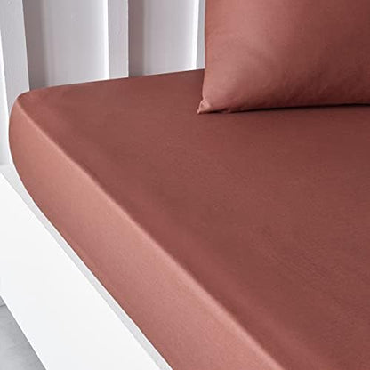 TODAY Essential - Drap Housse 160X200 cm 2 Personnes 100% Coton Uni, Celadon