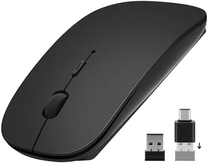 Souris Bluetooth sans fil pour ordinateur portable/Macbook/iPad/iPhone (iOS13.1.2 et versions ultérieures), rechargeable et silencieuse, mini souris