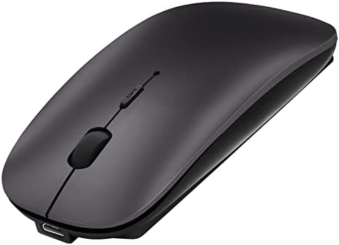 Souris Bluetooth sans fil pour ordinateur portable/Macbook/iPad/iPhone (iOS13.1.2 et versions ultérieures), rechargeable et silencieuse, mini souris