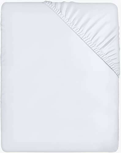 Drap Housse - Blanc, 180x200 cm Coupes de 35 cm pour Matelas épais