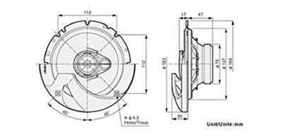 Haut-parleurs Pioneer TS-R 17 cm Coaxial - 250W Max
