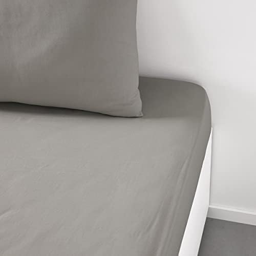 TODAY Essential - Drap Housse 160X200 cm 2 Personnes 100% Coton Uni, Celadon