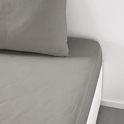 TODAY Essential - Drap Housse 160X200 cm 2 Personnes 100% Coton Uni, Celadon