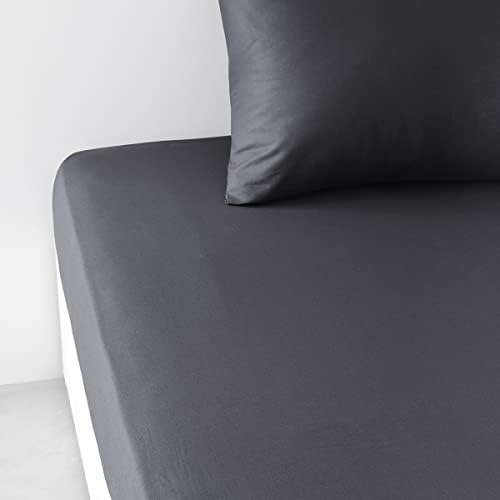TODAY Essential - Drap Housse 160X200 cm 2 Personnes 100% Coton Uni, Celadon