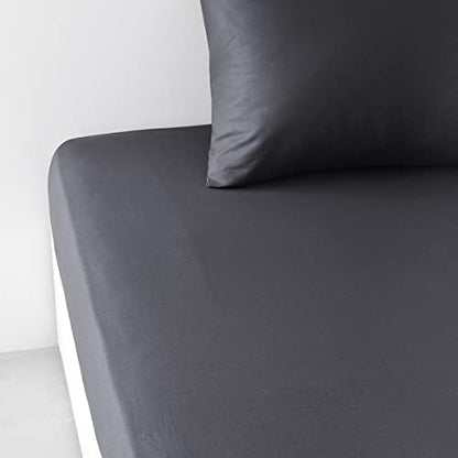 TODAY Essential - Drap Housse 160X200 cm 2 Personnes 100% Coton Uni, Celadon