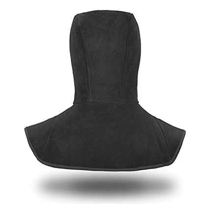 Leaseek Capuche de Soudure - Masque Ignifuge en Cuir, Protection Tête et Cou