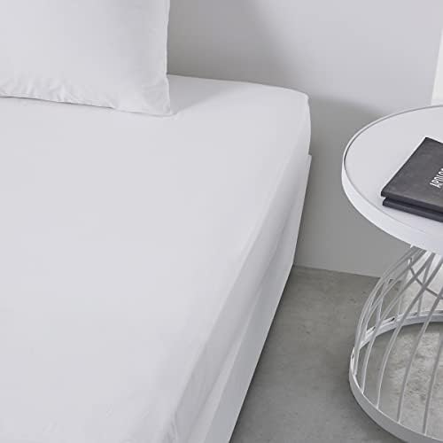 TODAY Essential - Drap Housse 160X200 cm 2 Personnes 100% Coton Uni, Celadon
