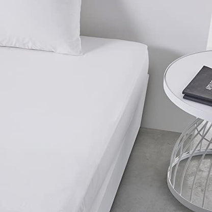TODAY Essential - Drap Housse 160X200 cm 2 Personnes 100% Coton Uni, Celadon