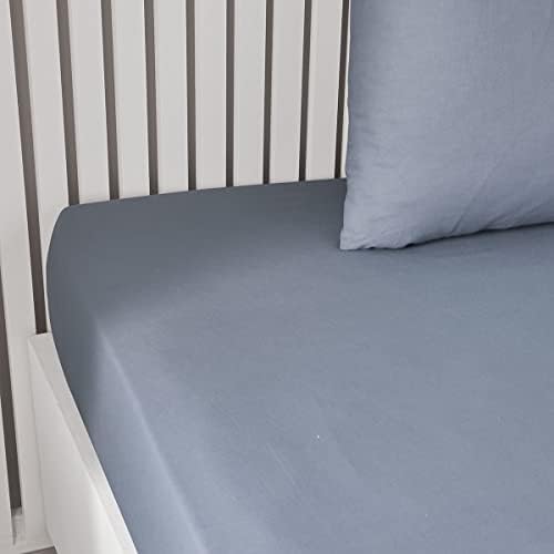 TODAY Essential - Drap Housse 160X200 cm 2 Personnes 100% Coton Uni, Celadon