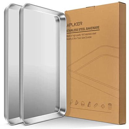 Lot de 2 Plaques de Cuisson 40,5 x 30,5 x 2,5 cm