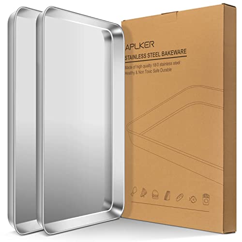 Lot de 2 Plaques de Cuisson 40,5 x 30,5 x 2,5 cm
