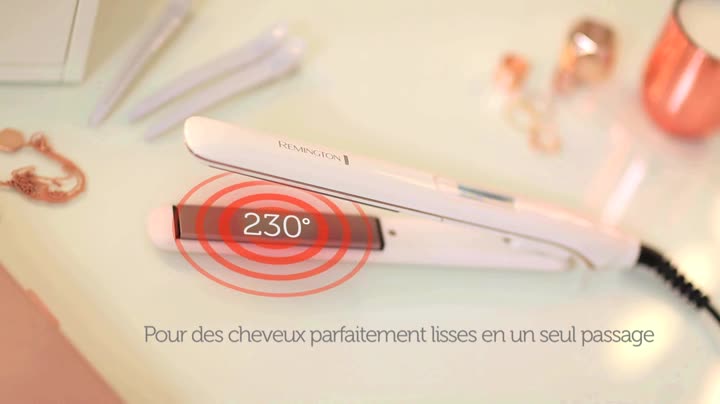 Lisseur Cheveux [Résultat Professionnel longue tenue] PROluxe (Lissage en 1 seul passage, Céramique, Léger, Glisse facile, Ecran LCD, 150-230°C, pochette) Fer à lisser S9100
