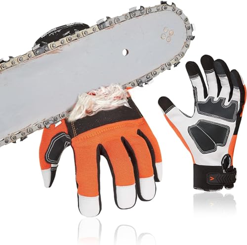 1 paire de gants, classe 1, 20 m/s, gants de protection contre les tronçonneuses