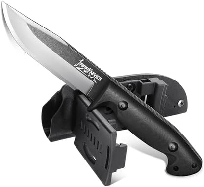 Couteau de survie, couteau de camping à lame fixe, couteau à écorcher très tranchant