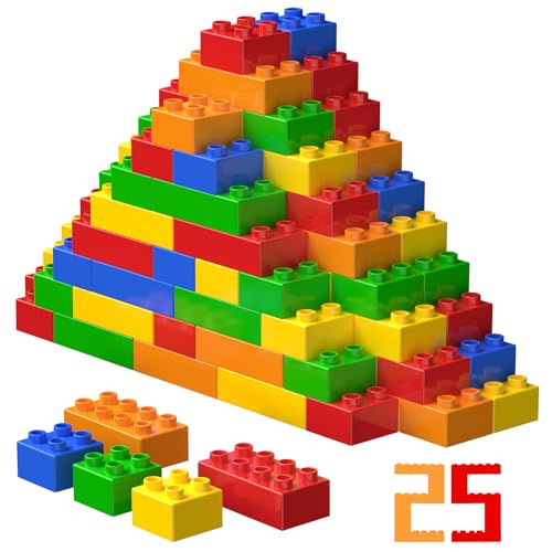 Grand lot de 25 blocs de legos âgés de 3, 4, 5, 6 ans