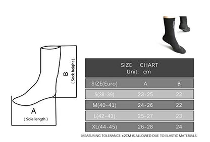 3mm Chaussettes de Plongée Chaussettes anti-dérapant