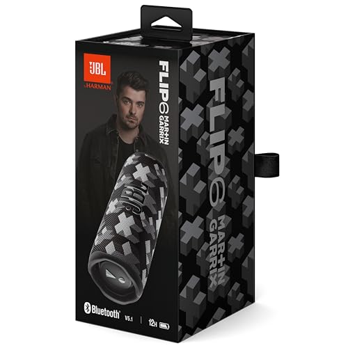 Enceinte Portable JBL Flip 6 x Martin Garrix - Son Puissant, Étanchéité IP67