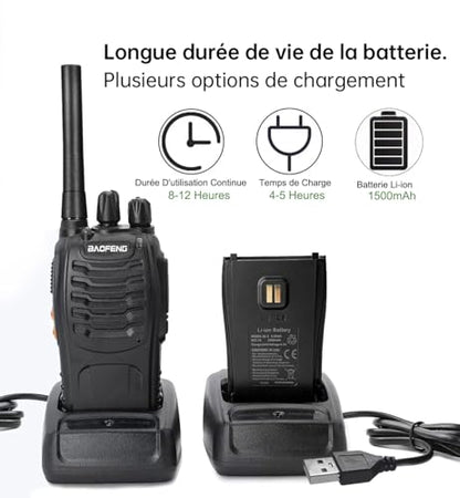 3 Talkie Walkie Radios Professionnelles