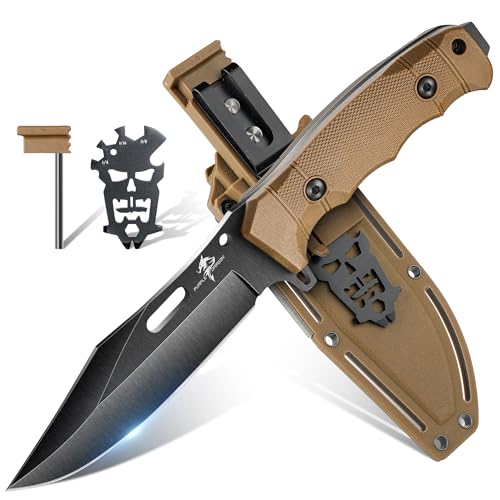 Couteau avec Étui Kydex - Full Tang Outdoor Kaki
