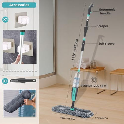 Balai Lave Sol avec Vaporisateur