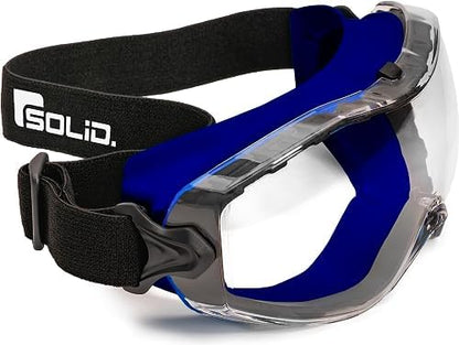 SolidWork SOLID. Lunette de protection travail parfaitement ajustées | Lunettes de protection anti-poussière avec ajustement universel | surlunettes de protection | Oculaire résistant aux rayures