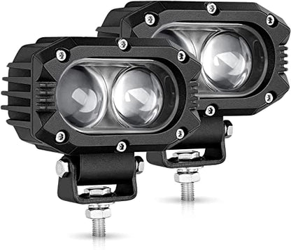 4Pcs Phares de Travail  Pouces 80W 9600LM Voiture, Tracteur, Camion, SUV, Bâteau, Caravane