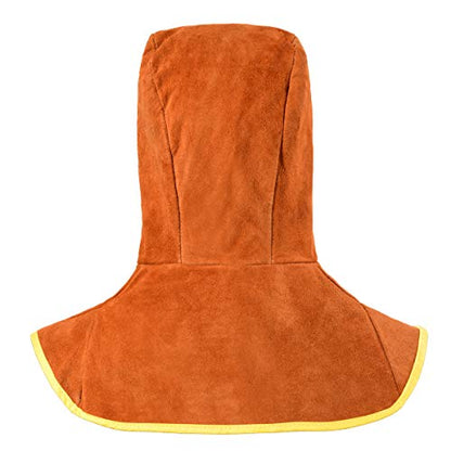 QeeLink Capuchon de Soudage en Cuir - Résistant à la Chaleur, Sécurité, Respirant