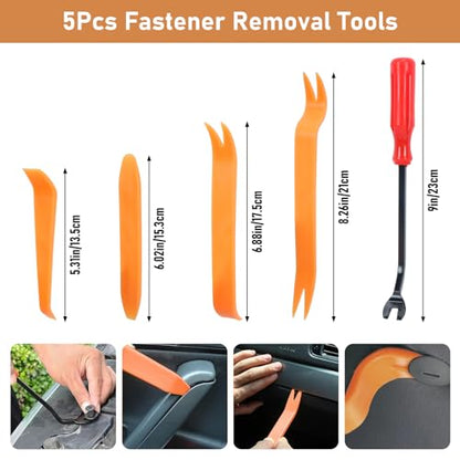 Agrafes Clips de Fixation Voiture avec Outil de Démontage et Boîte De Rangement