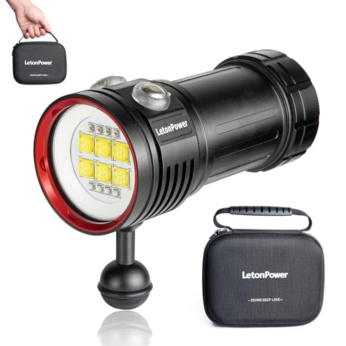 Lampe de Plongée LetonPower L24 - 12000 Lumens - Étanche jusqu'à 100m