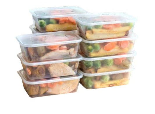 Lot de 50 Récipients en Plastique Transparent