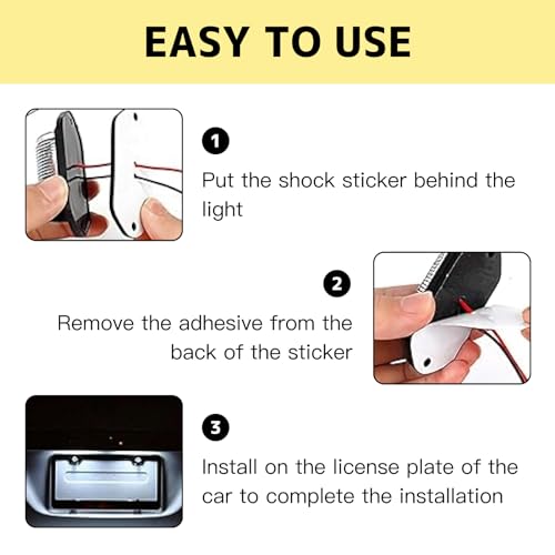 Lot de 2 Éclairages LED Immatriculation Auto Étanches, Led Voiture Exterieur
