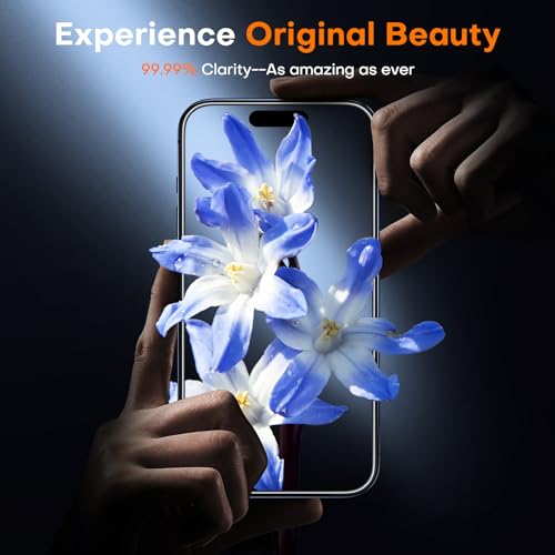 TOCOL 2 Pièces Verre Trempé pour iPhone 15 Pro Max Couverture Complète, Installation Automatique, Dureté 9H Résistant aux Rayures, Sans Bulles, Protection écran pour iPhone 15 Pro Max