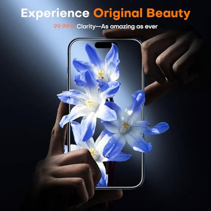 TOCOL 2 Pièces Verre Trempé pour iPhone 15 Pro Max Couverture Complète, Installation Automatique, Dureté 9H Résistant aux Rayures, Sans Bulles, Protection écran pour iPhone 15 Pro Max