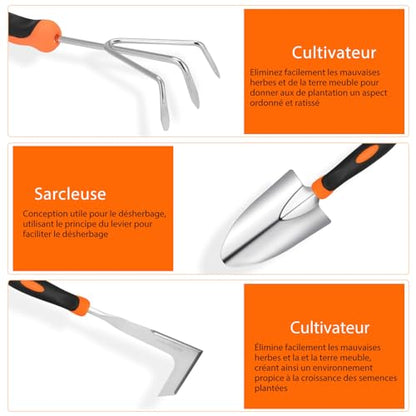 Ensemble d'Outils de Jardinage 10 Pièces