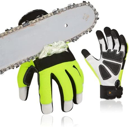 1 paire de gants, classe 1, 20 m/s, gants de protection contre les tronçonneuses